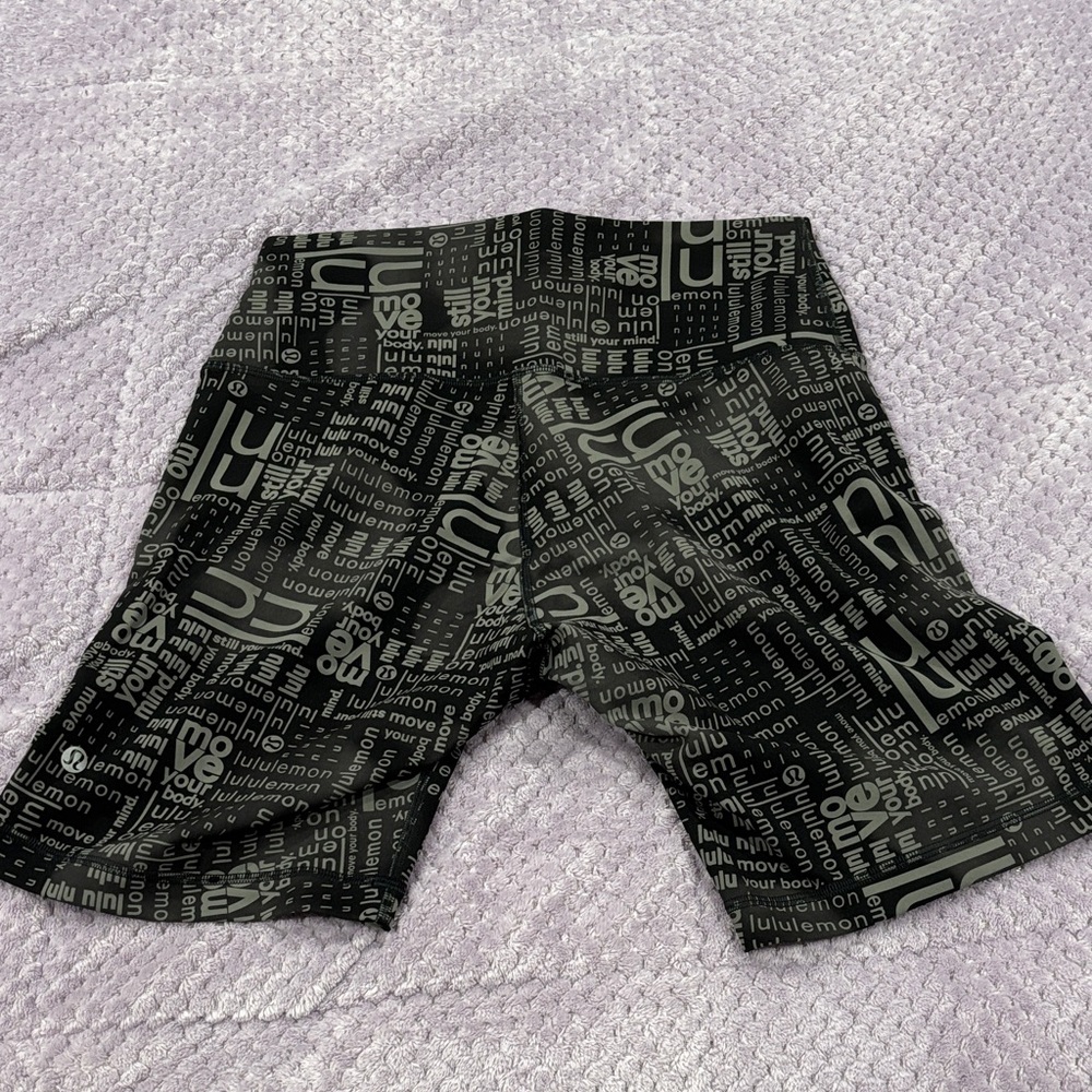 lululemon athletica Black Text Print women’s Shorts